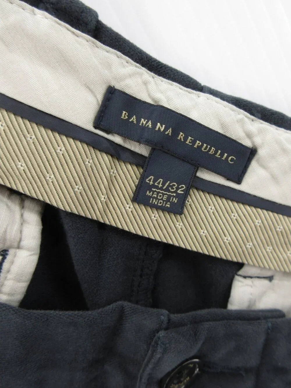 Banana Republic Pants 44X32 Navy Chino Relaxed Fit Baggy Canvas Y2K NEW
